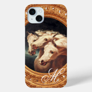 Farao's Chariot Horses Monogram iPhone 15 Mini Hoesje