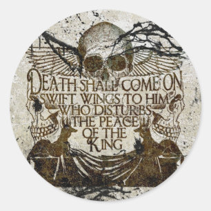 Farao's vloek ronde sticker