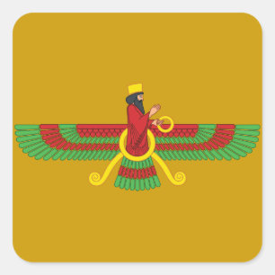 Faravahar-symbool Vierkante Sticker