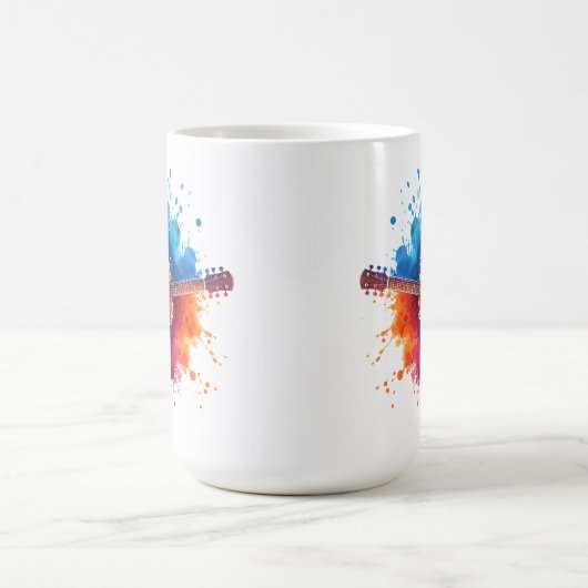 Farbenfrohe Gitarre Koffiemok (Center)