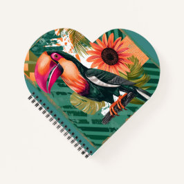 Farbenfroher Tukan im Dschungel Notitieboek