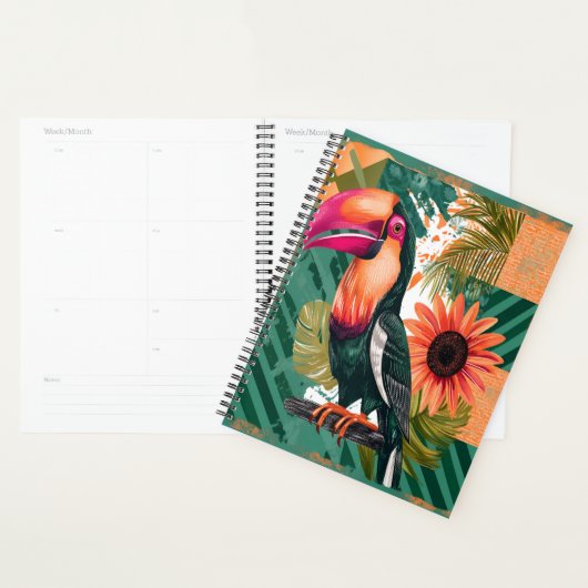 Farbenfroher Tukan im Dschungel Planner (Display)
