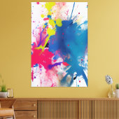 Farbkleckse. Malerei Canvas Afdruk (Insitu (Woonkamer))