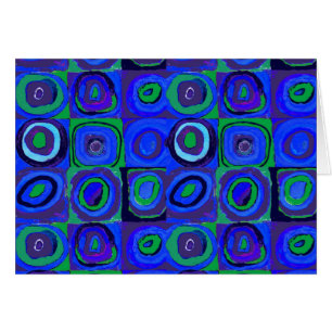 Farbstudies Quadrate Squares Blue Circles