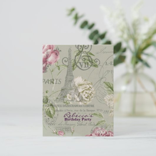 Farele eiffel tower Paris Kaart (Staand voorkant)