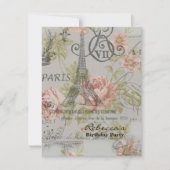 Farele eiffel tower Paris Kaart (Voorkant)