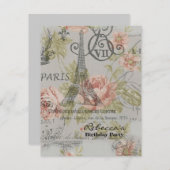 Farele eiffel tower Paris Kaart (Voorkant / Achterkant)