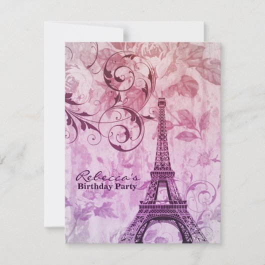 Farele eiffel tower Paris Kaart (Voorkant)