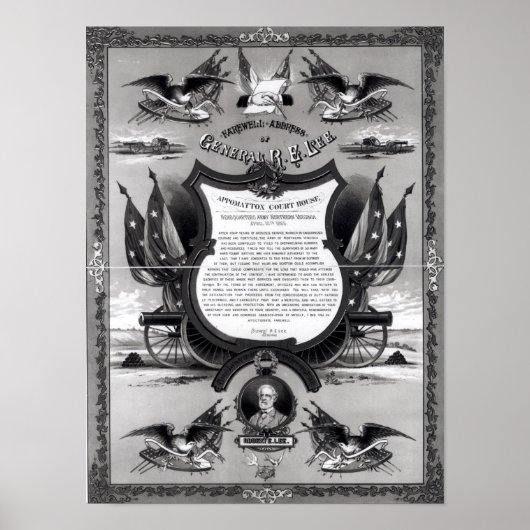 Farewell Adres van Generaal Robert E. Lee Poster (Voorkant)