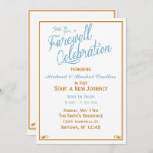 Farewell Celebration Going Away Invitation Kaart (Voorkant / Achterkant)
