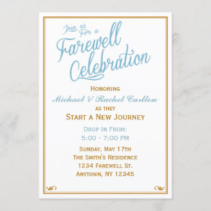 Farewell Celebration Going Away Invitation Kaart