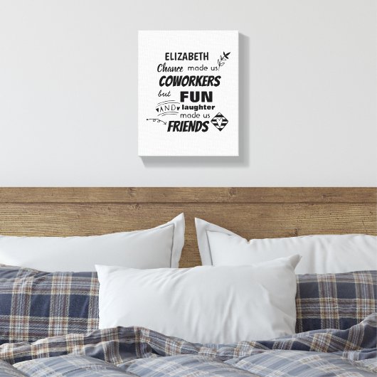 Farewell Cowerker Boss - we zijn Friends Custom Canvas Afdruk (Insitu (Slaapkamer))
