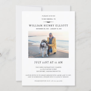 Farewell Funeral Service: viering van Life Photo F Kaart