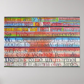 Farewell gedicht door Jorge Luis Borges Poster