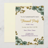 Farewell Invitation Template Goodbye Party Invitat Kaart (Voorkant / Achterkant)