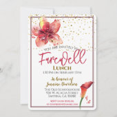 Farewell Lunch Floral Lily Kaart (Voorkant)