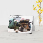 Farewell Military Boxer chien carte de voeux (Fleur jaune)
