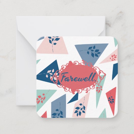 Farewell Note Kaart Notitiekaartje (Voorkant)