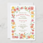 Farewell Party Floral Invitation (Devant)