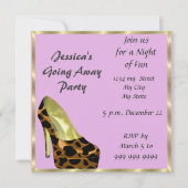 Farewell Party Invitation au revoir Pink (Devant)