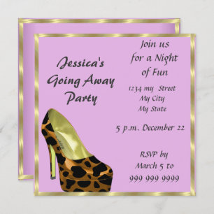 Farewell Party Invitation good bye Pink Kaart