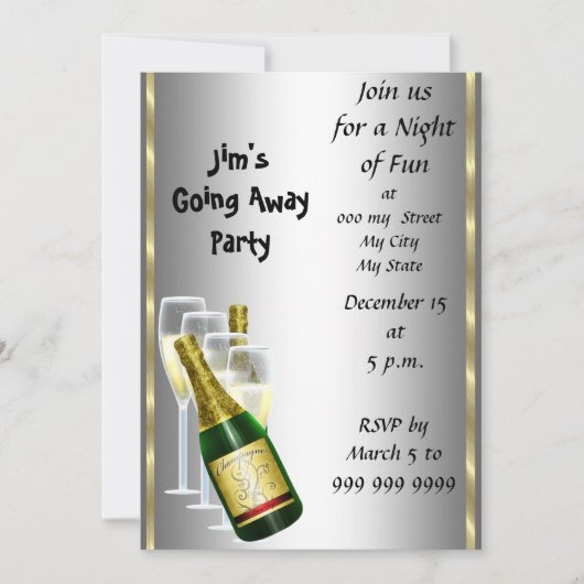 Farewell Party Invitation Kaart (Voorkant)