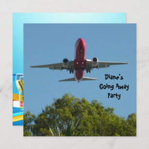Farewell Party Invitation Plane Good Dag Kaart
