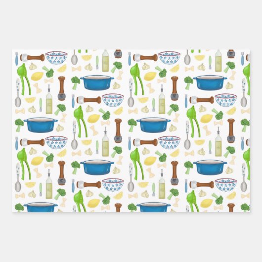 Farfalle Bow stropdas Pasta met knoflook en citroe Inpakpapier Vel (Voorkant)