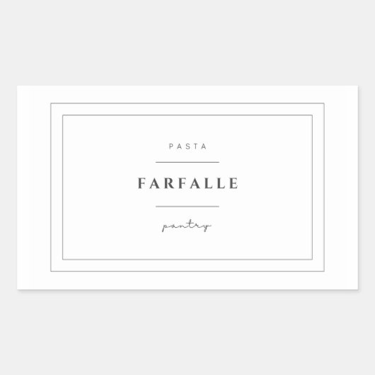 Farfalle Pasta Label Stickers (Voorkant)