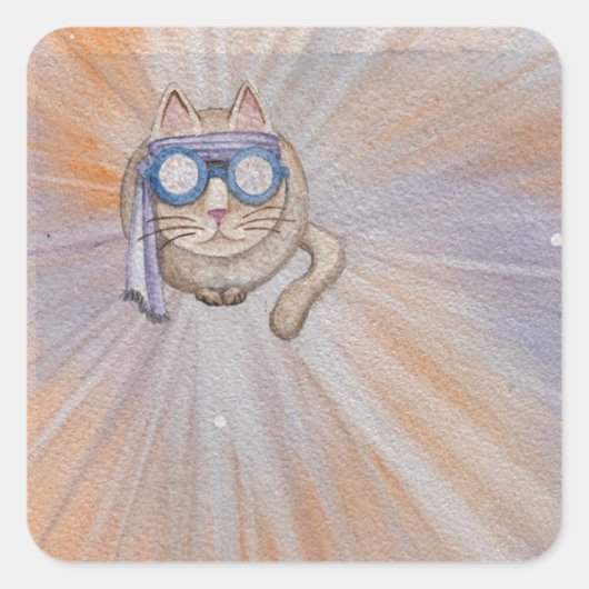 FarFarOut Cat Sticker (Voorkant)
