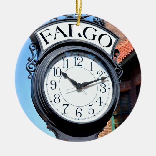 Fargo Clock Keramisch Ornament (Voorkant)