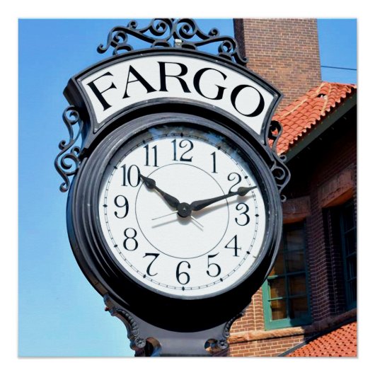 Fargo Clock Perfect Poster (Voorkant)