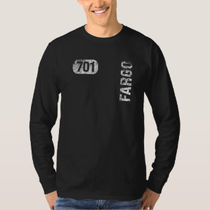 Fargo North Dakota 701 Netnummer Vintage Retro T-shirt