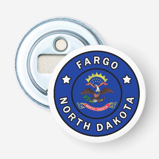 Fargo North Dakota Button Flesopener (Voorkant)