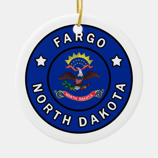 Fargo North Dakota Keramisch Ornament (Voorkant)