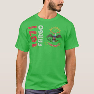 Fargo North Dakota Vlag thuisliefde T-shirt
