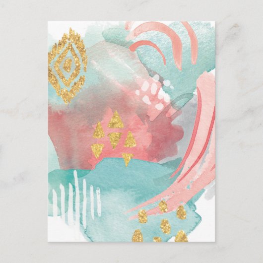 Faridas Abstract - Muted Colors Briefkaart (Voorkant)