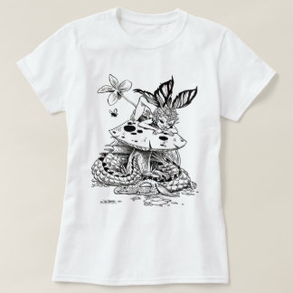 farie de champignon et T-shirt de dragon de
