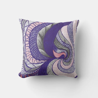 Farimah | Abstracte Stromende Handgetekende Kunst Kussen