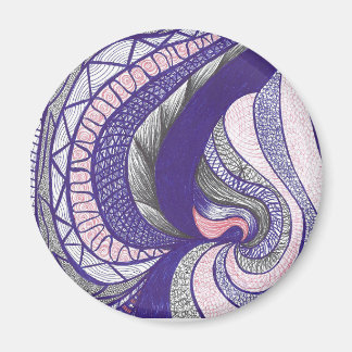 Farimah | Abstracte Stromende Handgetekende Kunst Magneet