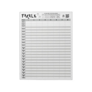 Farkle Big Score Sheets met regels Eenvoudig wegsc Notitieblok