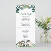 Farm Animal Green Boy Baby shower Menu (Debout devant)