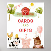 Farm animal jarig feest Kaarten en geschenken Poster (Voorkant)