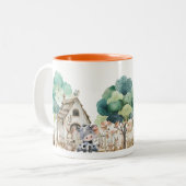 Farm Animal Watercolor Mug – Cute Nursery cup (Devant gauche)