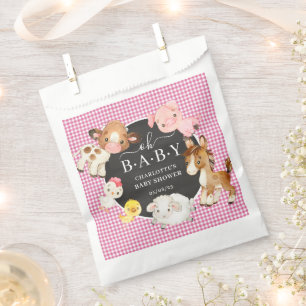 Farm Animals Baby shower Favor Bag Bedankzakje
