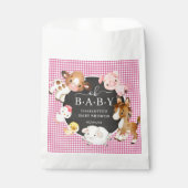 Farm Animals Baby shower Favor Bag Bedankzakje (Voorkant)