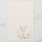 Farm Animals Baby shower Guess Sweet Mess spel Flyer (Achterkant)