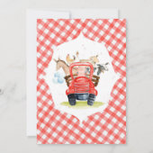 Farm Animals Baby Shower Invitation Kaart (Achterkant)