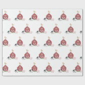 Farm Animals & Barn Pattern White Cadeaupapier (Vlak)