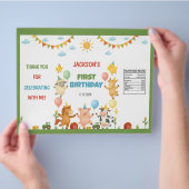Farm Animals Barnyard Birthday Chip Bag Wrapper Flyer (Hand)